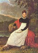 unknow artist Queen Caroline (Bonaparte) of Naples in the tradiontal costume of a Neapolitean farmer. oil painting reproduction